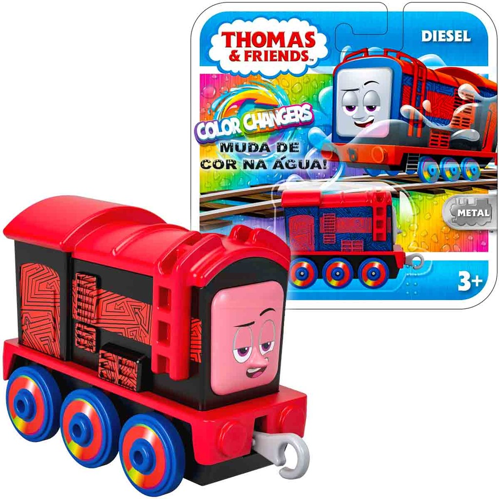Thomas Mini Boneco Trenzinho Diesel Colour Changers Metal - Mattel
