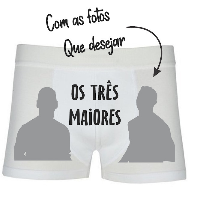 Cueca Personalizada Boxer Los Três Más Grandes Maiores Divertida ...