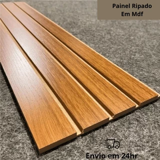 Kit até 100 Placas Ripada Painel Decorativo em Mdf de Alta Qualidade Premium 45x11cm