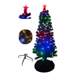 Árvore de Natal Pinheiro 1,50cm De Led E Fibra Ótica Linda