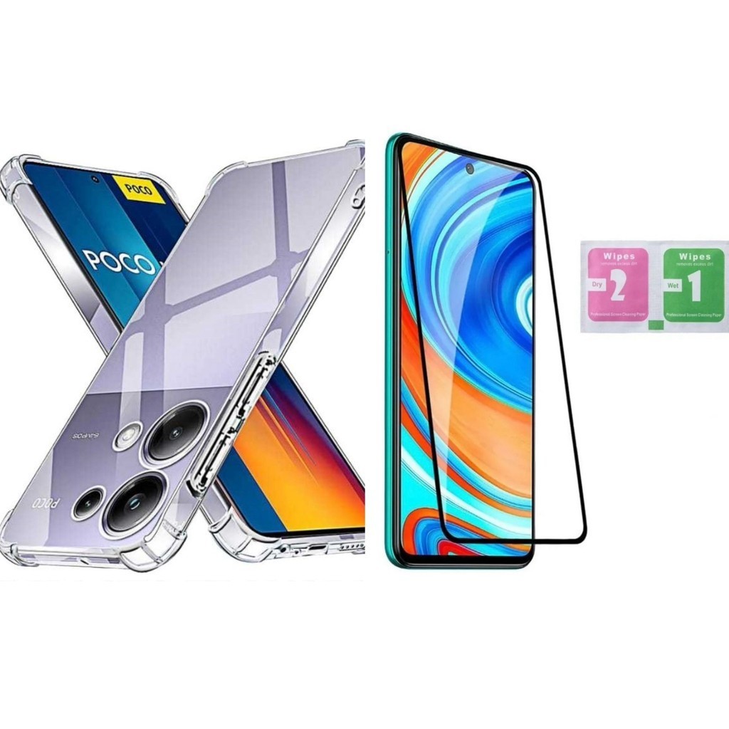 Capinha POCO M6 pro 4G / Note13 pro 4G Anti Impacto Transparente + película Vrido 3D / 9D