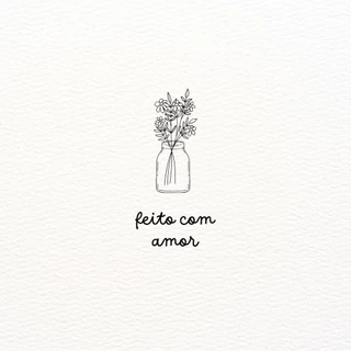 CARIMBO "FEITO COM AMOR - FLORES"