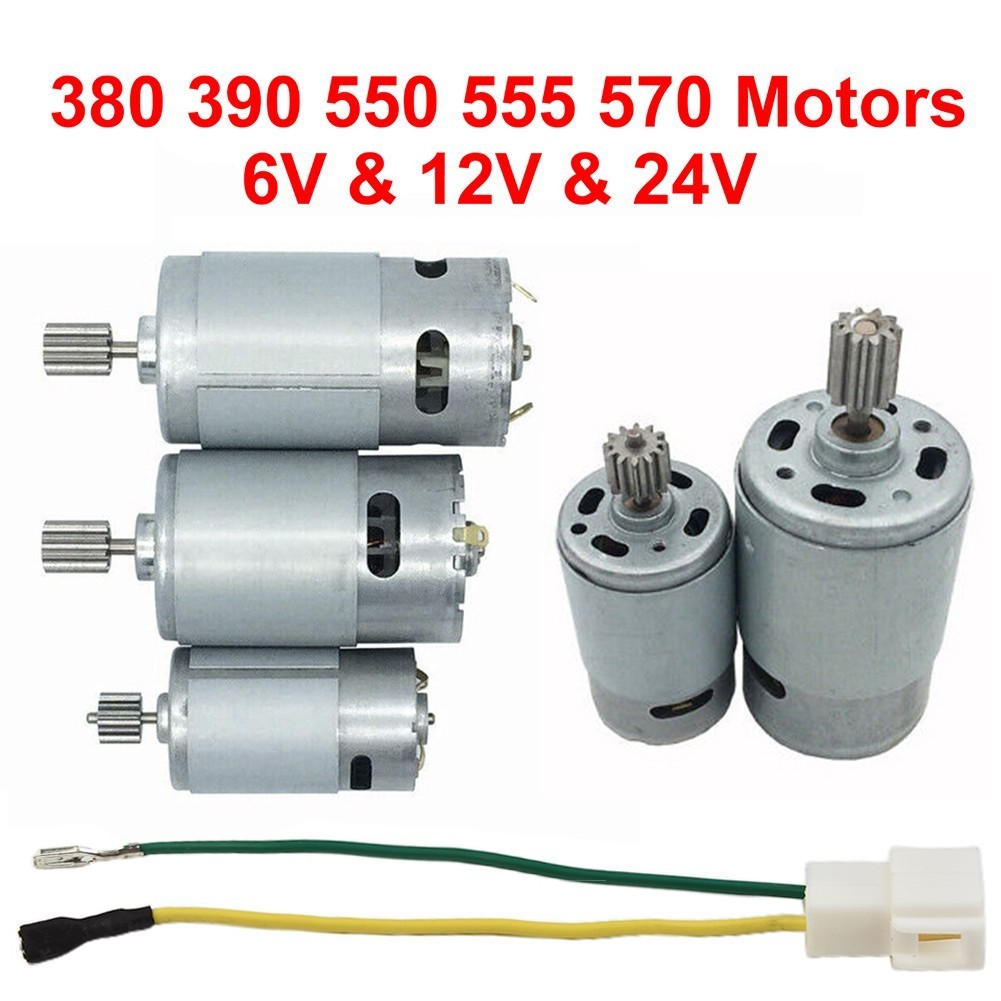 Motores Para Crianças Carro Elétrico 550 RS390 RS380 12V 6V DL555 24V 10 Dentes 1 cm 【 FRND240203 】