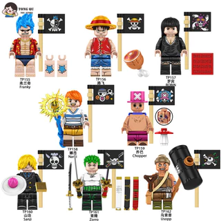Anime Minifigures ONE PIECE LUFFY Building Block Dolls Modelos Colecionáveis Brinquedos De Aniversário