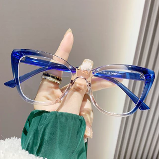 Europeu Americano Estilo Fashionista Exclusivo Combina com Tudo Dupla Cor Combinando com Tudo para Senhoras Olho de Gato Anti Luz Azul Óculos