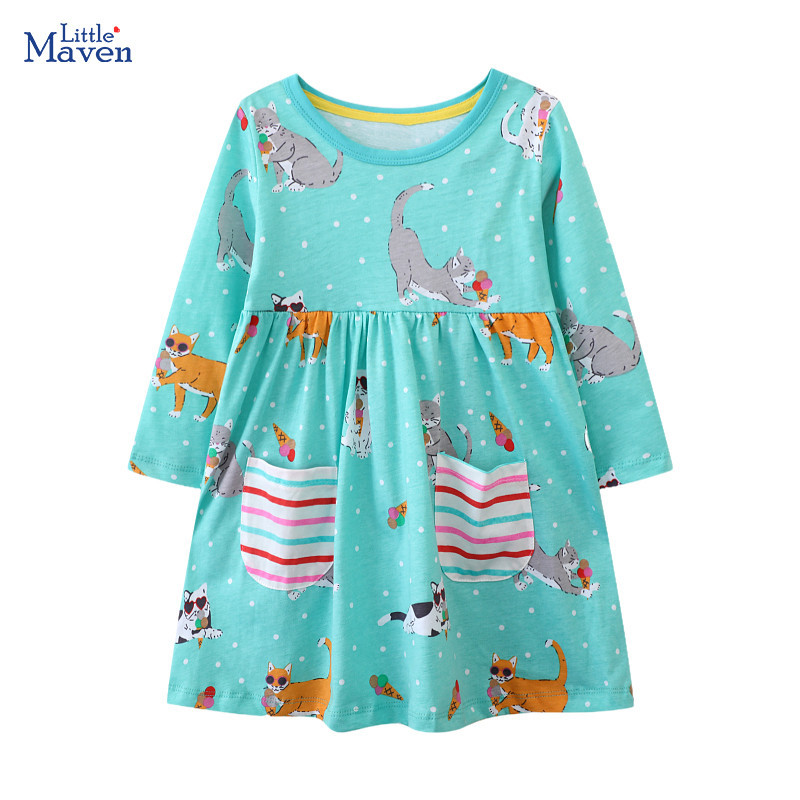 Little Maven Baby Girls 2024 Novo Outono Roupas Infantis Gatos De ...