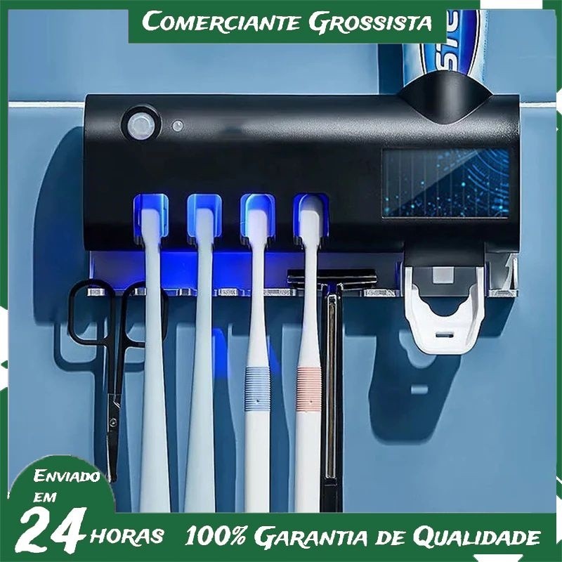 Led Aplicador Pasta De Dente Suporte Dispenser Escova Autom Tico Com Esterilizador Uv Shopee