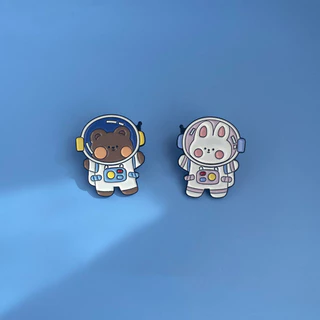 Fofo De Astronauta Casal Broche De Liga De 2024 Novos Casais De Ornamentos De Cartoon Badge