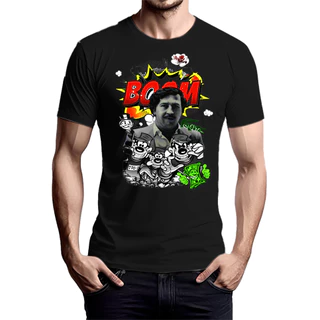 camiseta pablo escobar e irmaos metralha camisa estampada Lançamento