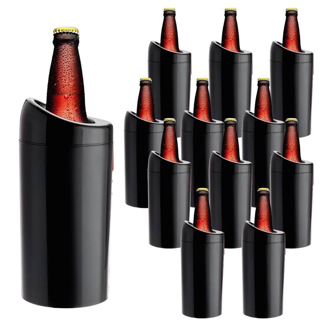 Porta Garrafa Térmico Litrão 1L Parede Dupla Plástico Resistente Camisinha Cerveja Gelada Kit 12pçs