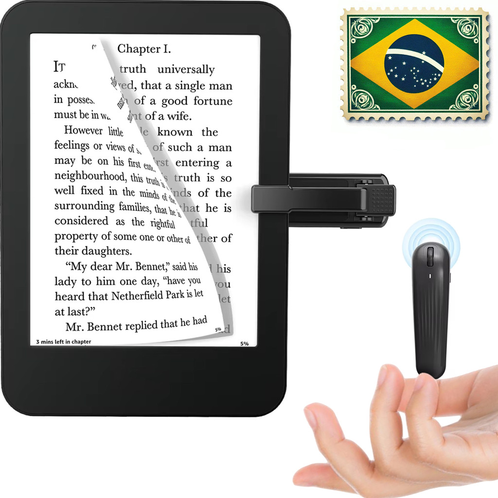 Controle Remoto para eReader Botão Virar Páginas eBook Sem fio Mãos ...