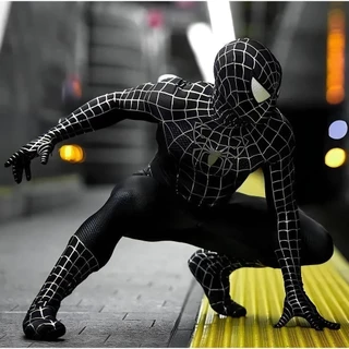 Fantasia Cosplay Homem Aranha Venom Black Filme Tobey Maguire Traje Luxo