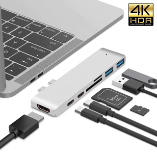 USB C Hub 3.1 Tipo Para HDMI Adaptador 4K Thunderbolt 3 Com Leitor 3.0 TF SD Slot PD MacBook Air Pro 2020 M1 Chip