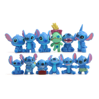 - Action Figure - Figura de Ação Kit 12 Bonecos Miniatura Lilo & Stitch Action Figure 3 Cm