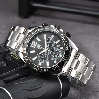 TAG Howard Elegante Cronógrafo De Três Olhos Movimento De Quartzo Casual À Prova D'água Relógio Combinado Rui