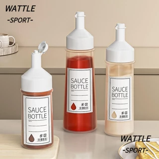 Garrafas De Aperto De Condimento WATTLE , Com Tampas Dispensador De Molho De Salada Transparente , Acessórios De Cozinha Gadget Escala Garrafa De Spray De Óleo Ketchup