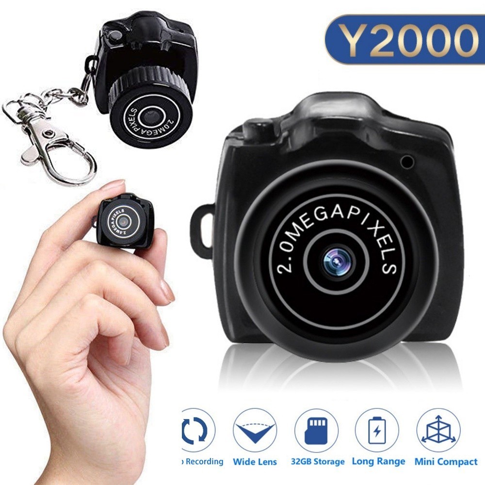 Y2000 Mini Chaveiro Câmera 1080P HD Gravador De Áudio E Vídeo Webcam