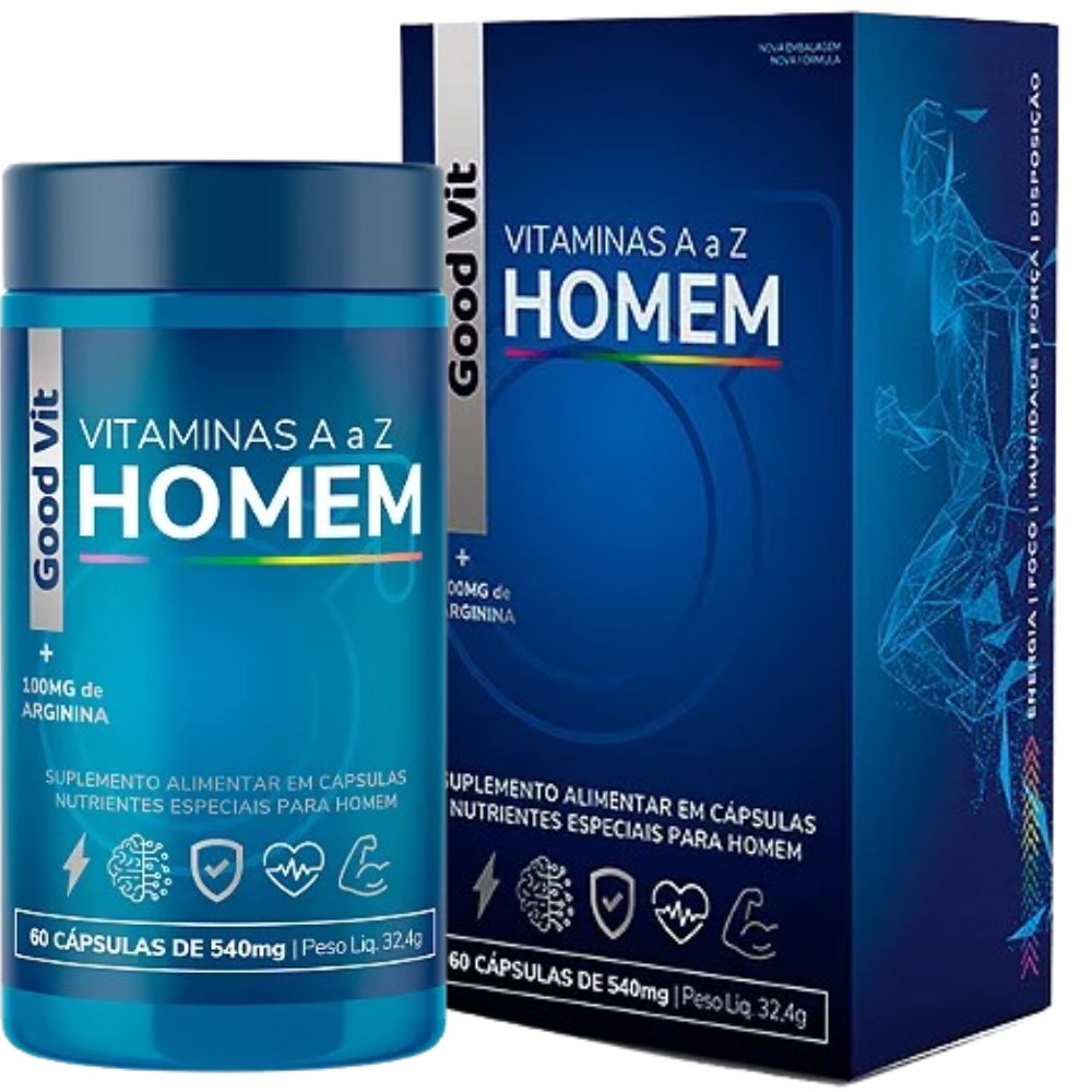 Vitamina A a Z Homem C/60 Cápsulas - Good Vit | Shopee Brasil