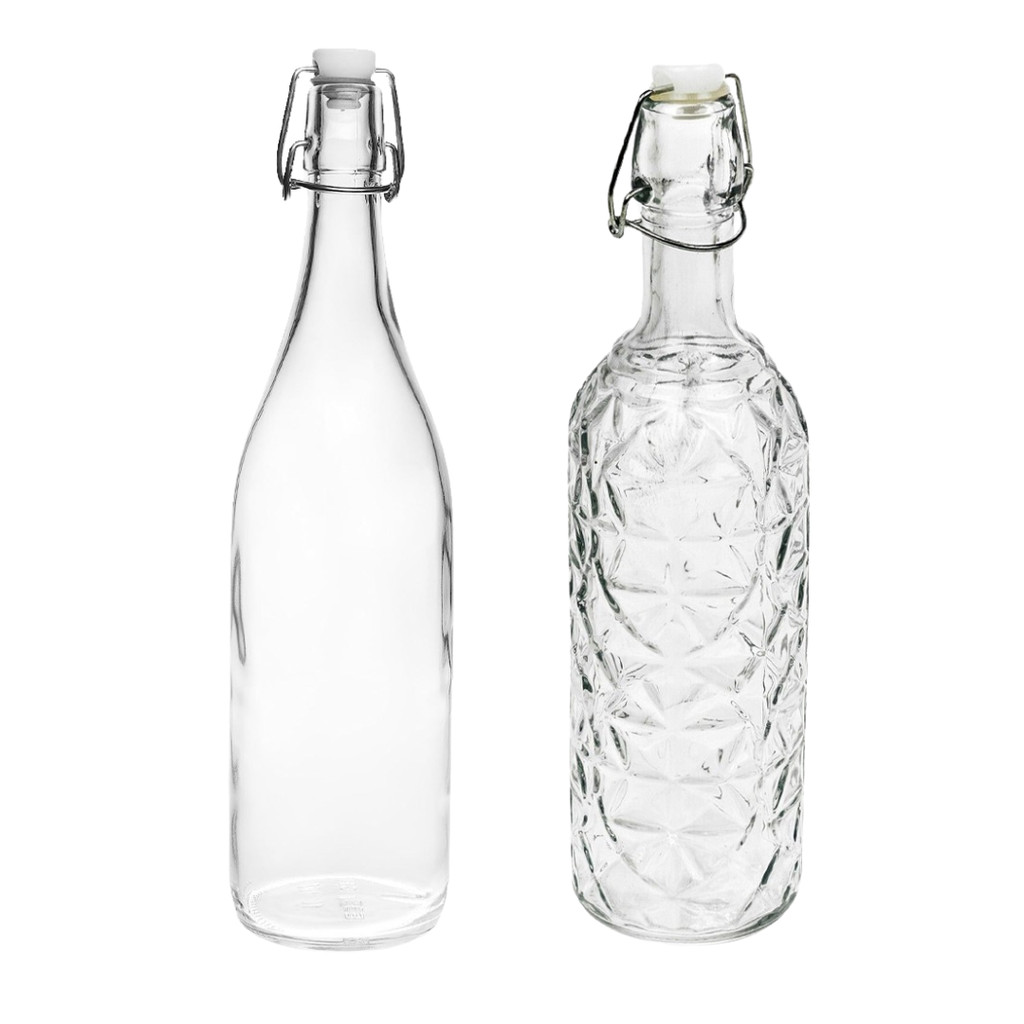 Garrafa De Vidro Agua Suco Geladeira 1L