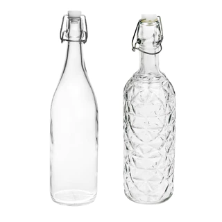 Garrafa De Vidro Agua Suco Geladeira 1L