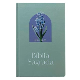Bíblia Sagrada | NVI | Letra Normal | Capa Dura | Slim | Floral Azul