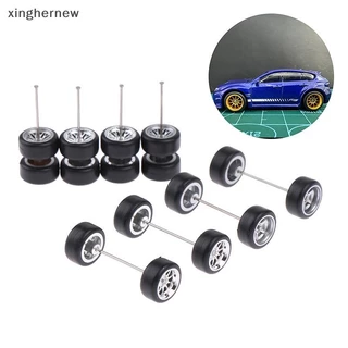 xinghernew Inovador ABS Básico Modificado Peças Veículo Brinquedo Para Hotwheels Tomica Mini GT 1 Conjunto 1/64 Modelo Rodas De Carro Com Pneus De Borracha XHW