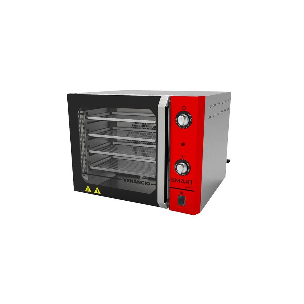 Forno Turbo Convector Elétrico Smart Basic 4 Esteiras Inox e