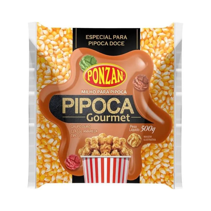 MILHO DE PIPOCA GOURMET PONZAN 500G