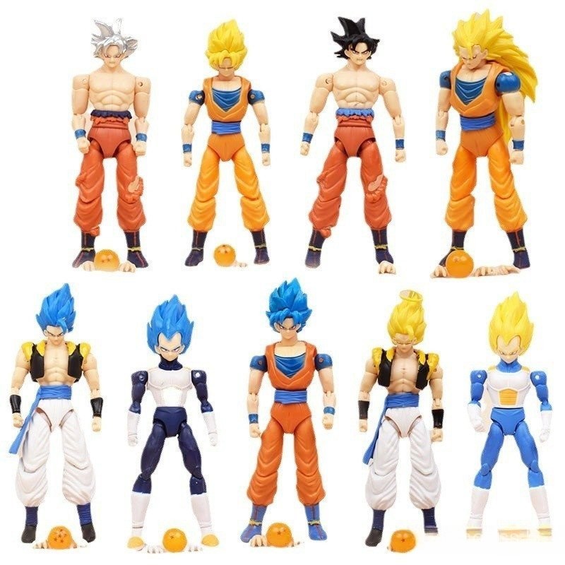 Bonecos Dragon Ball Z Goku e Seus Amigos 15 Articulados + Acessórios ...