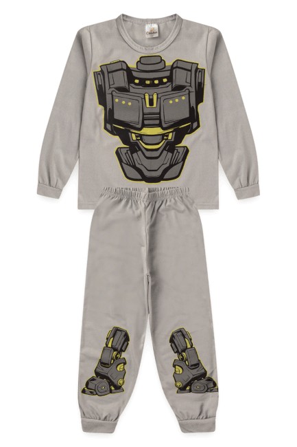 Pijama Infantil Robô em Oferta na Shopee