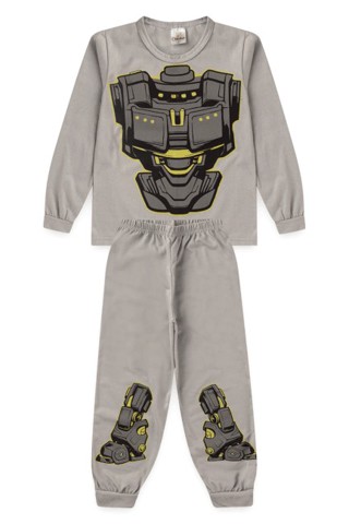 Pijama Infantil Robô em Oferta na Shopee