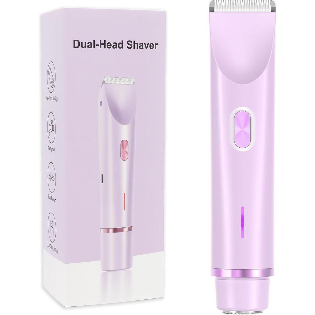 2 in 1 Bikini Trimmer for Women Dual Head Shaver Electric Razors Lady ...