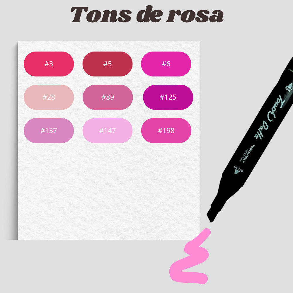 Kit caneta avulsa touch ponta dupla tons de pele caneta colorida