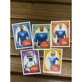 Kit 5 cards Quarteto Fantástico 2025 Marvel Cinemark Tickets Cartonados Dupla Face Kit 5 unidades