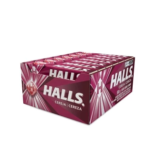 Bala Halls Cereja 28g - Caixa com 21 Unidades em Oferta na Shopee