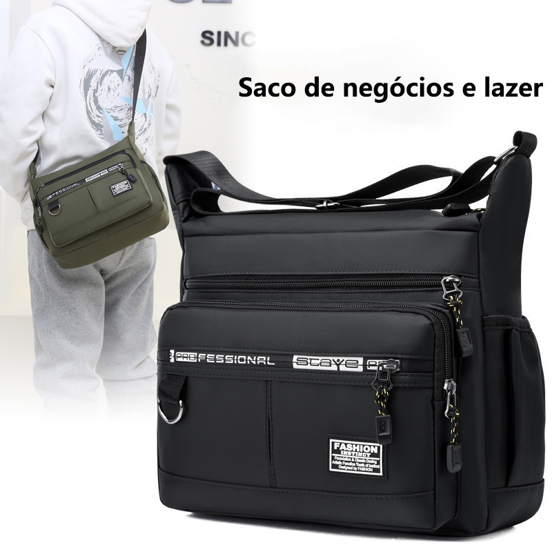 Saco de homem de grande capacidade saco de ombro único mochila de lazer de negócios saco crossbody