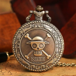 TIEDAN Hot Vendendo Anime One Piece Pocket Watch Moda Homem Mulher Colar Corrente Vintage FOB Steampunk Pingente