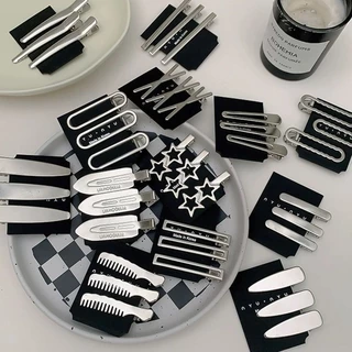 3PCS Sweet Cool Metal Cutout Hair Clip Star Side Bangs Feminino De Testa Quebrada De Pato Ornamento Capilar