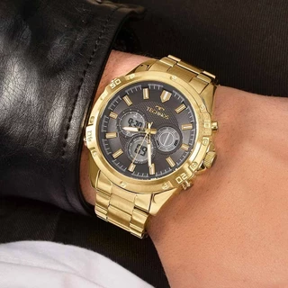 Relógio Technos Digiana Dourado Masculino BJ3814AB/1P