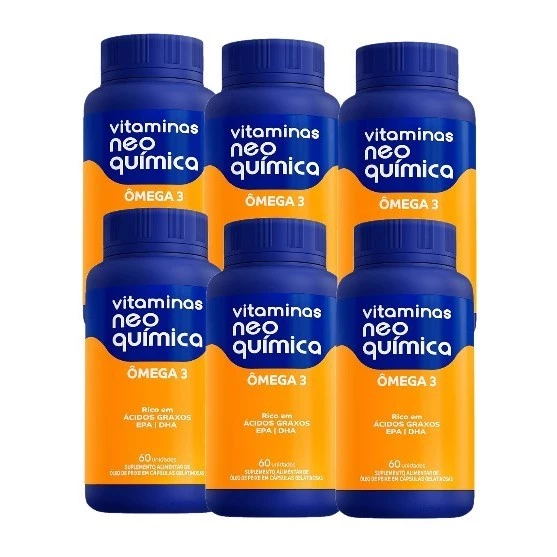 Kit 6x Vitaminas Ômega 3 60 cápsulas - Neo Química
