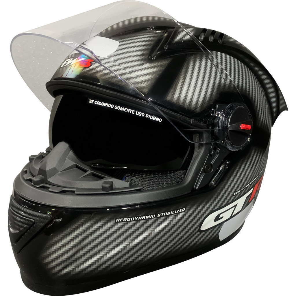 Capacete FW3 GT Racing Bolt Design Com Narigueira | Shopee Brasil