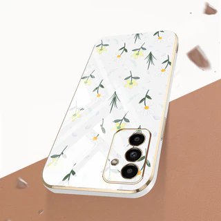 Estojo Protetor Para Telefone YBD Phone Samsung Galaxy A55 A35 A13 A14 A15 A34 A54 A24 A25 A04S A05S Flores Pequenas De Silicone Anti-Queda Com Eletrodeposição De Luxo