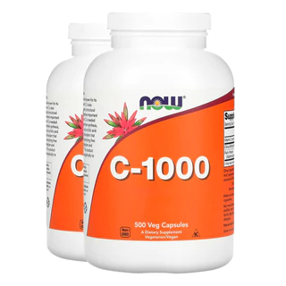 Kit 2x Vitamina C-1000+Bioflavonoids Now Foods 500Cap Importado/Made in Usa