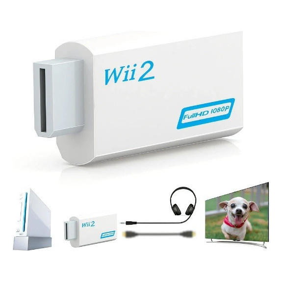Adaptador Conversor Nintendo Wii Para Cabo Hdmi 1080p Fullhd