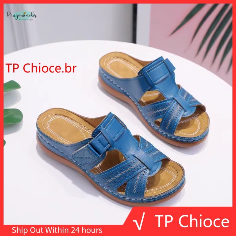 Sandálias ortopédicas femininas Slip On Open Toe 6638 VMDJ