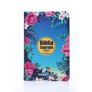 Bíblia Sagrada | RC | Letra Gigante | Capa PU | Harpa Avivada e Corinhos | Floral Noturna