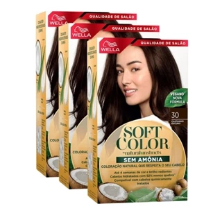 KIT TRIO Soft Color Coloração Castanho Escuro 30