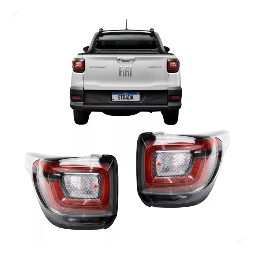 Par Lanterna Traseira Fiat Strada 2020 2021 2022 2023 2024 | Shopee Brasil