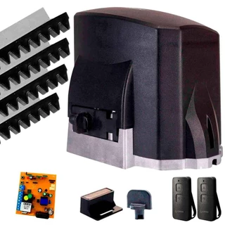 Kit Motor De Portão Deslizante KDZ FIT 1/4 Garen Automatizador De Portões até 500kg + 4 Metros de Cremalheira