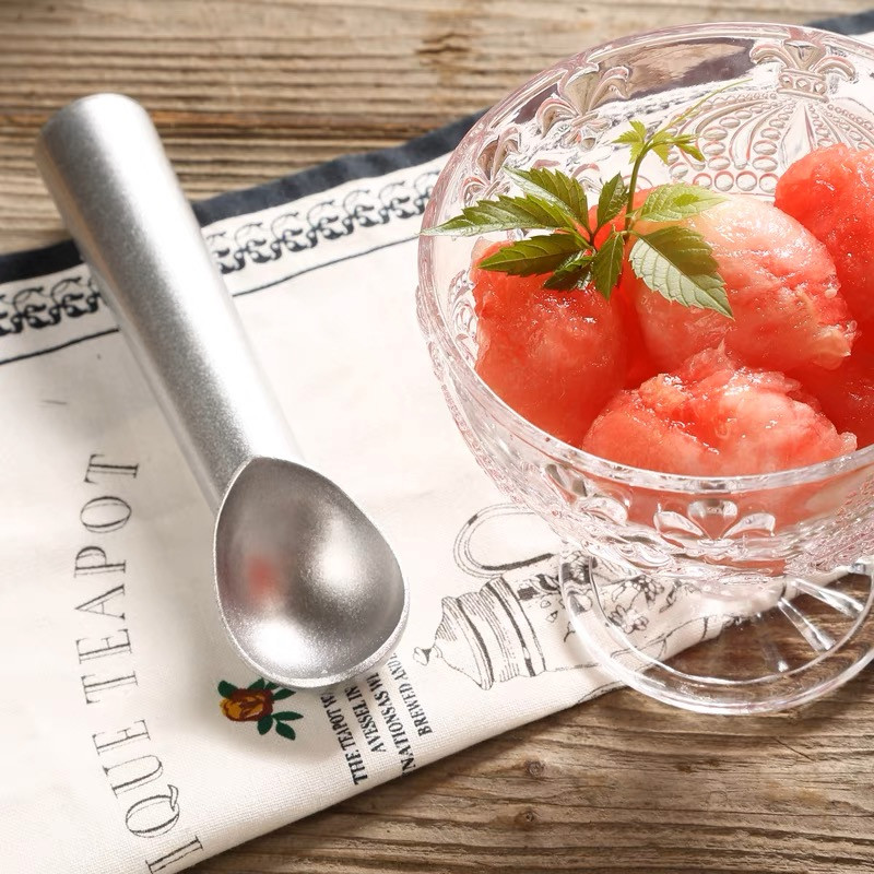 Colher Para Sorvete e Açaí Bola Profissional Grande Aluminio